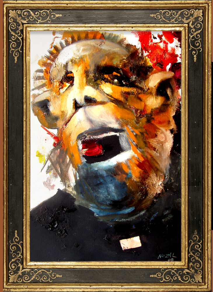 Obispo Onano, 64 x 34 cm, leo sobre lienzo, 2007, Abb Nozal